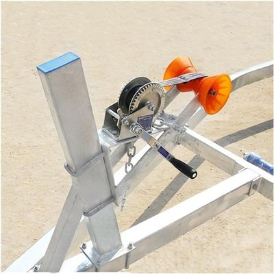 Colarea Winch Mount Boat Trailer for Motorboats, Fishing Boats, Speedboats (No.3 2000 Lb Winch+Frame)