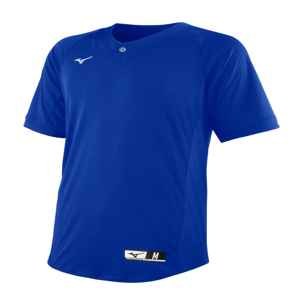 Mizuno Youth NXT 1-Button Baseball Jersey | Youth - Boys Baseball Jersey | Royal | US M