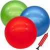 GCQJOQ 3 Pcs 9 Inch Inflatable Bouncy Balls with Hand Air Pump for Indoor Outdoor Play Balls (Red, Blue, Green) view 1