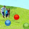 GCQJOQ 3 Pcs 9 Inch Inflatable Bouncy Balls with Hand Air Pump for Indoor Outdoor Play Balls (Red, Blue, Green) view 3