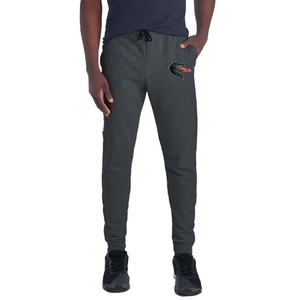 Campus Lab University of Alabama at Birmingham Primary Logo Hip Print Unisex Jogger Sweatpants with Pockets for Men and Women, Charcoal, 2X-Large
