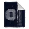 Ballpark Blueprints Michigan Stadium Sherpa Fleece Stadium Blanket (50x60) view 1