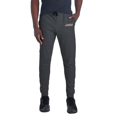 Campus Lab James Madison University Primary Logo Hip Print Unisex Jogger Sweatpants with Pockets for Men and Women, Charcoal, Medium