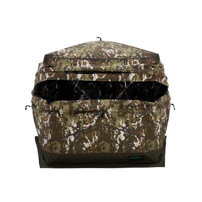 Barronett Blinds Ox 5, Portable Hunting Blind, Durable Oxhide Fabric, Panoramic Shooting Window, Crater Harvest, 72 x 96 x 96, BX550CH