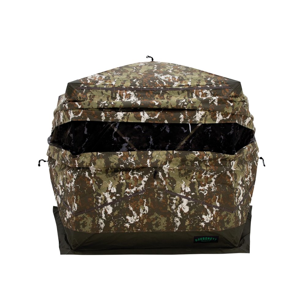 Barronett Blinds Ox 5, Portable Hunting Blind, Durable Oxhide Fabric, Panoramic Shooting Window, Crater Harvest, 72 x 96 x 96, BX550CH