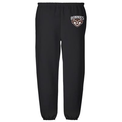 Campus Lab St. Bonaventure University Primary Logo Hip Print Unisex Jogger Sweatpants with Pockets for Men and Women, Black, Small