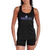 Tennessee State University Italic Name Collegiate Women's Sport Active Racerback Tank Top, Black, Small view 1
