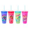Silver Buffalo Disney Lilo and Stitch Tropical Character Poses 4 Pack Color Changing Plastic Tumbler with Lid and Reusable Straw, 24 Ounce view 1