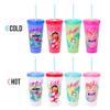 Silver Buffalo Disney Lilo and Stitch Tropical Character Poses 4 Pack Color Changing Plastic Tumbler with Lid and Reusable Straw, 24 Ounce view 2
