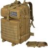 RooPoke Army Tactical Backpack 45L Large Military Assault Pack For Men,3 Day Bug Out Bag Molle Daypack For Women Camping Outdoor Sport Rucksack Backpacks-tan view 1