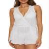 BECCA Women's Standard Breezy Basics Romper, V-Neck, Casual, Beach Cover Ups, White view 1