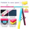FC FUNCHEER 8FT Folding Balance Beam -Gymnastics Floor Beam -Gymnastics Equipment for Kids,Wood core- Anti-Slip Bottom and Carrying Bag for Home (Suede, Gradient Rainbow) view 2