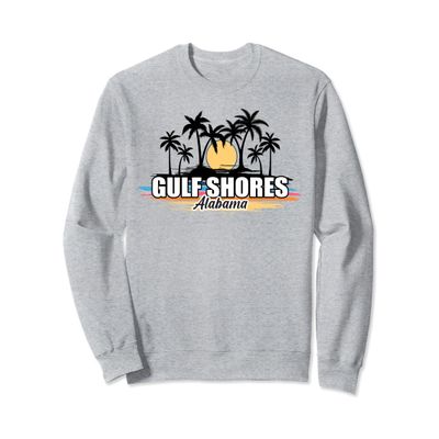 Gulf Shores Beach Alabama Retro Surfing Beach Sweatshirt