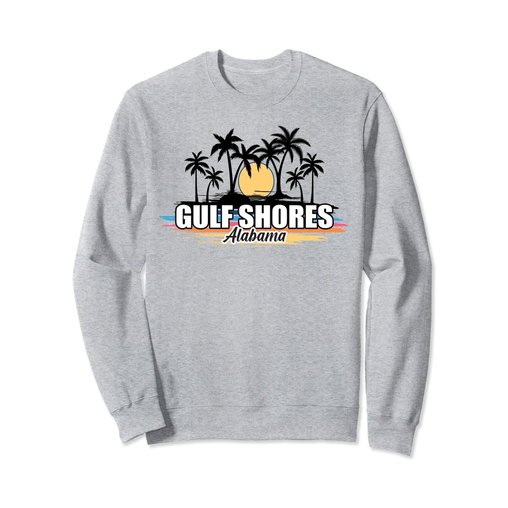 Gulf Shores Beach Alabama Retro Surfing Beach Sweatshirt