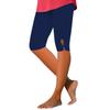 AMIMOJY Delivery Today Items Prime Capri Leggings High Waisted Tummy Control Stretch Tight Leggings 2024 Summer Knee Length Yoga Capris Black Leggings, Small, 01-navy view 1