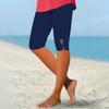 AMIMOJY Delivery Today Items Prime Capri Leggings High Waisted Tummy Control Stretch Tight Leggings 2024 Summer Knee Length Yoga Capris Black Leggings, Small, 01-navy view 2