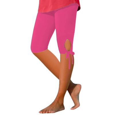 AMIMOJY 90 Percent Off Capri Leggings for Women High Waisted Tummy Control Stretch Tight Leggings 2024 Summer Knee Length Yoga Capris Compression Leggings for Women, XX-Large, 02-hot Pink