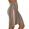 NineFit Basics Women's Mid-Waist Pencil Skirt Summer Modern Chic Multicolor Neutral/Warm Tone Stripes Versatile by PRINKAR (US, Alpha, Medium, Regular, Regular, Multicolor) view 4