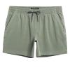 maamgic Men's 5 inch Inseam Shorts Pull-On Relaxed Fit Comfort Stretch Short Shorts with Pocket Washed Grey Green Large view 1