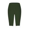 AMIMOJY Womens Plus Size Capris High Waisted Tummy Control Stretch Tight Leggings 2024 Summer Knee Length Yoga Capris Leggings for Women Tummy Control, Small, 03-dark Green view 3