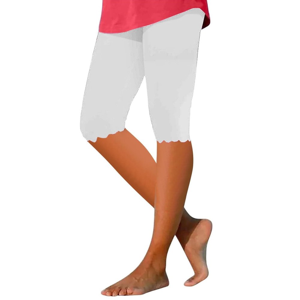 AMIMOJY Women Clothes Capri Jeans for Women High Waisted Tummy Control Stretch Tight Leggings 2024 Summer Knee Length Yoga Capris Flare Leggings for Women, XX-Large