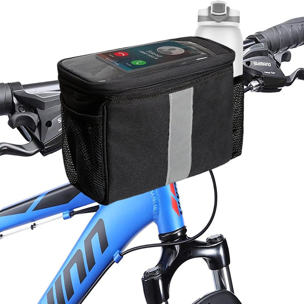 MATTISAM 1 Grey Medium Bike Bag + 1 Black Medium Handlebar Bag