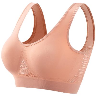 Full Support Sports Bras for Women Breathable Seamless Air Bra Women's No Underwire Bras Unpadded & Padded (Unpadded)