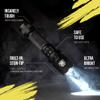 Pain Safari Tactical Flashlight 2000: 25,000V Stun Gun Torch | Emits 3.1 Pain Inducing Microcoulombs (C) Charge | Non-Lethal Defense, No License | Aircraft-Grade Aluminum | Gun-Free Zone Friendly view 2