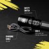 Pain Safari Tactical Flashlight 2000: 25,000V Stun Gun Torch | Emits 3.1 Pain Inducing Microcoulombs (C) Charge | Non-Lethal Defense, No License | Aircraft-Grade Aluminum | Gun-Free Zone Friendly view 3