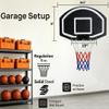 Rakon Wall Mounted Basketball Hoop Indoor Outdoor, 28.5" x 18" Basketball Backboard and Steel Rim, Space-Saving Wall Mount Basketball Goal for Garage or Patio view 2
