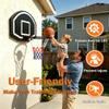 Rakon Wall Mounted Basketball Hoop Indoor Outdoor, 28.5" x 18" Basketball Backboard and Steel Rim, Space-Saving Wall Mount Basketball Goal for Garage or Patio view 3