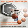 Rakon Wall Mounted Basketball Hoop Indoor Outdoor, 28.5" x 18" Basketball Backboard and Steel Rim, Space-Saving Wall Mount Basketball Goal for Garage or Patio view 4