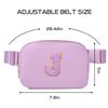 Gitus Gifts for 8 9 10 11 12 Year Old Girls Belt Bag Fanny Pack Crossbody Bags with Initial Letter Patch Cute Stuff Birthday Gifts for Teen Girls Women Personalized Trend Stuff (Lavender-J) view 3