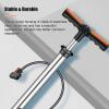 beisup High Pressure Bike Floor Pump, Bicycle Pump, Bike Pump, Stand Pump 160PSI with Presta & Schrader Valves, Bike Air Pump with Ball Pump Needle for Bike Basketball,Silver view 3
