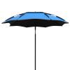 Dntum Fishing Umbrella Water Proof Outdoor Sunshade Shelter Canopy - with 360 Tilt Telescoping Pole - Portable Beach Umbrellas with Carry Bag - Windproof Garden Parasol with Sand Anchor view 1