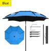 Dntum Fishing Umbrella Water Proof Outdoor Sunshade Shelter Canopy - with 360 Tilt Telescoping Pole - Portable Beach Umbrellas with Carry Bag - Windproof Garden Parasol with Sand Anchor view 2