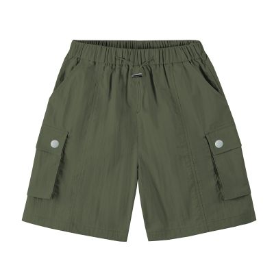 Rolanko Girls Cargo Shorts Lightweight Parachute Short Pants with Pockets Summer Cargo Shorts for Kids Casual Hiking Sports (Green, 10-11 Years)