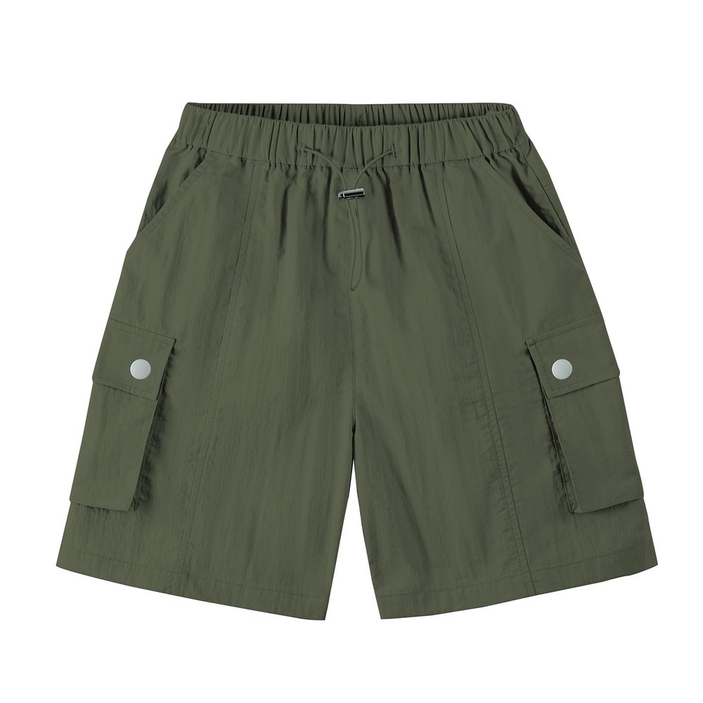 Rolanko Girls Cargo Shorts Lightweight Parachute Short Pants with Pockets Summer Cargo Shorts for Kids Casual Hiking Sports (Green, 10-11 Years)