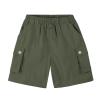 Rolanko Girls Cargo Shorts Lightweight Parachute Short Pants with Pockets Summer Cargo Shorts for Kids Casual Hiking Sports (Green, 10-11 Years) view 1