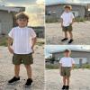 Rolanko Girls Cargo Shorts Lightweight Parachute Short Pants with Pockets Summer Cargo Shorts for Kids Casual Hiking Sports (Green, 10-11 Years) view 4
