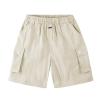 Rolanko Girls Cargo Shorts Lightweight Parachute Short Pants with Pockets Summer Cargo Shorts for Kids Casual Hiking Sports (Beige, 10-11 Years) view 1