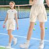 Rolanko Girls Cargo Shorts Lightweight Parachute Short Pants with Pockets Summer Cargo Shorts for Kids Casual Hiking Sports (Beige, 10-11 Years) view 2