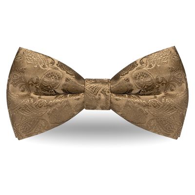 JEMYGINS Mens Pre-tied Tan Paisley Bow Tie for Wedding Party Adjustable Bowties(39)