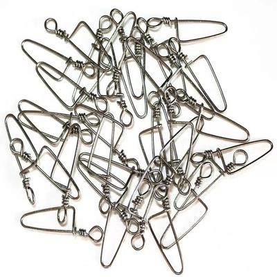 NineFit Basics 20 Pcs Stainless Steel Fishing Coastlock Snap Size:#2-Length:24mm -20 Pcs, Silver / Black Nickel
