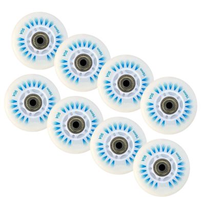 ZYANLING Roller Skate Wheels Outdoor & Indoor Inline Skate Wheels 8-Pack LED Pulley Light Up 90A with Bearings Core 60/62/64/68/70/72/76/80mm Replace Wheels Skating Wheels