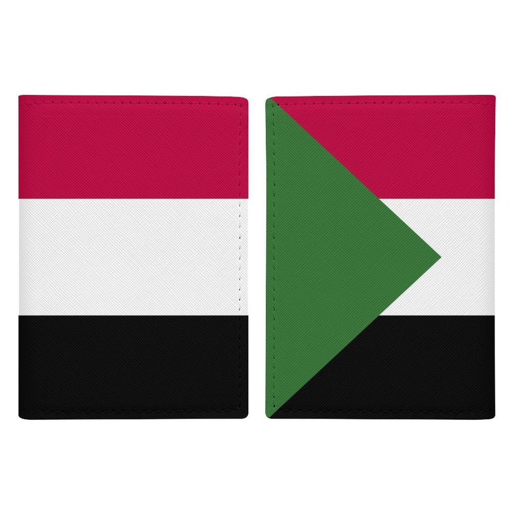 Sudan Flag Passport Card Holder Wallet Cover Case for Passport Slim Travel Accessories Travel Bag for Women Men
