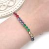 Uloveido Multicolor Cubic Zirconia Tennis Bracelet - Adjustable CZ Tennis Bangle Crystal Stylish and Sparkling Women's Fashion Jewelry YA4375 (Multi Colors) view 2