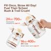 thyseed Toddler Water Bottle with Straw Cups Spill Proof School Kids Sports No Spill Children Leak Proof Travel Drinking Cup Dishwasher Safe BPA Free 2+ Year Old Boy Girl Child 24oz/700mL 1 PCS view 2