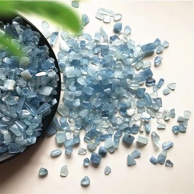 KatLin Decorative Ornaments Natural Crystal Aquamarine Stone Tumbled Lucky Natural Minerals