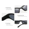 JRSMLF Retro Steam Punk Sunglasses Rectangle Outdoor Mirror Glasses Men Women Cycling Shades Sports Driving Eyewear UV400,Pink Grey,one size view 4